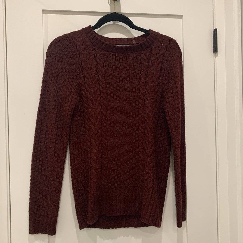 Warm Nordstrom Maroon Knit Sweater